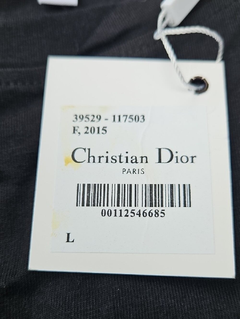 Dior Black Logo T‑Shirt with Blue and Yellow Accents - Picture 4 of 8